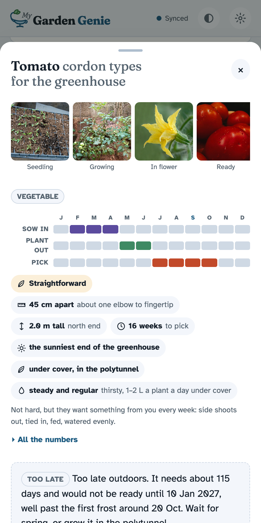 A crop page with its photos